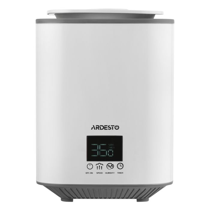 Зволожувач повітря ARDESTO USH-H-26W до 25м² ультразвуковий з сенсорним управлінням і таймером, білий