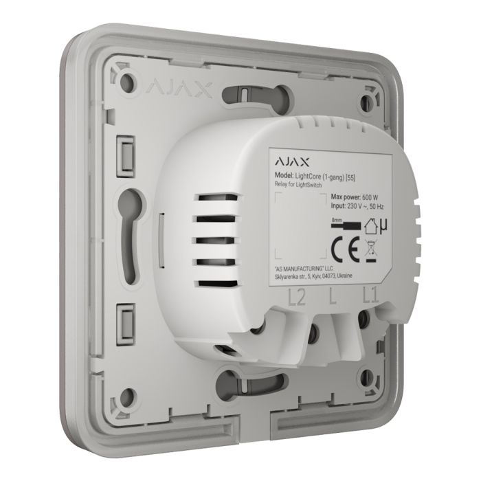Вимикач Ajax LightSwitch 2-way Grey прохідний