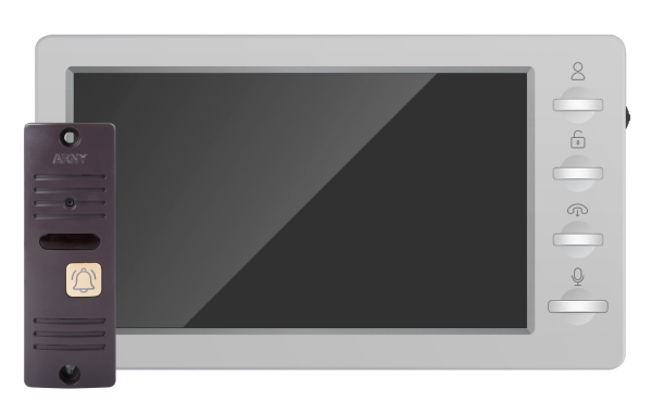 Комплект домофонний ARNY AVD-7008FHD (AVD-708 2Мп + AVP-05 2Мп), Light-gray + Brown