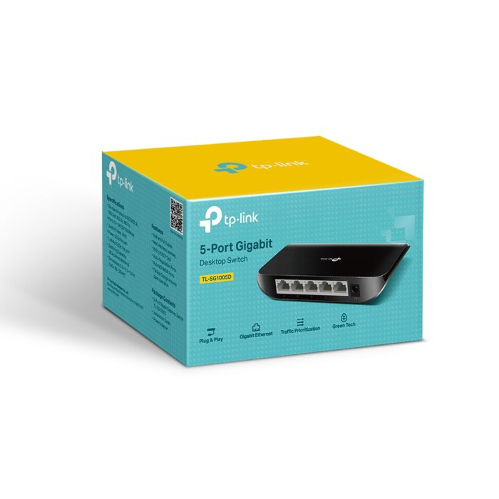 Комутатор TP-Link TL-SG1005D 5-портовий некерований