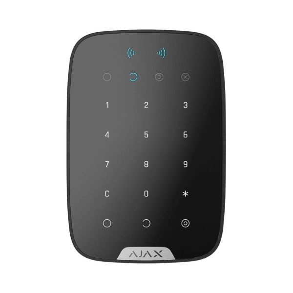 Бездротова сенсорна клавіатура Ajax Keypad Plus (8EU) black (розпродаж 844) зі зчитувачем карток Pass і брелоків Tag