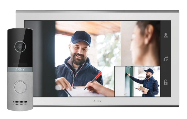 Комплект домофонний ARNY AVD-1321 (AVD-1030 2Мп PiP + AVP-NG230 1Мп), White + Silver