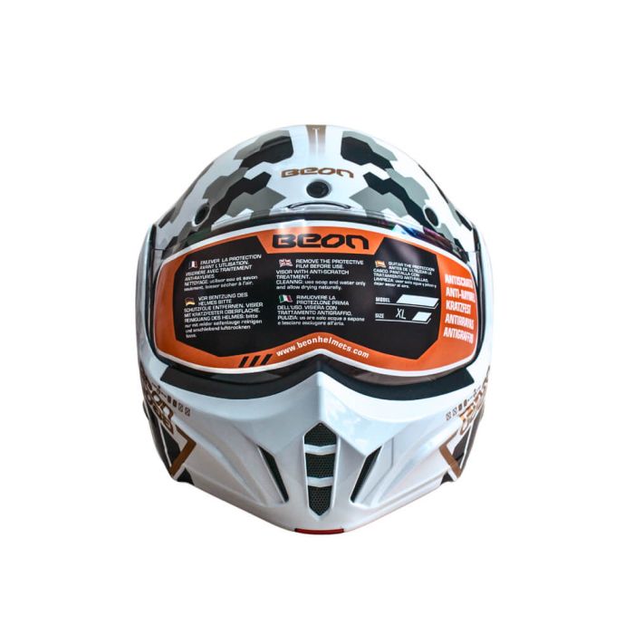 Мотошолом модуляр Beon B-707 213 SHINY WHITE (глянець білий), розмір XXL