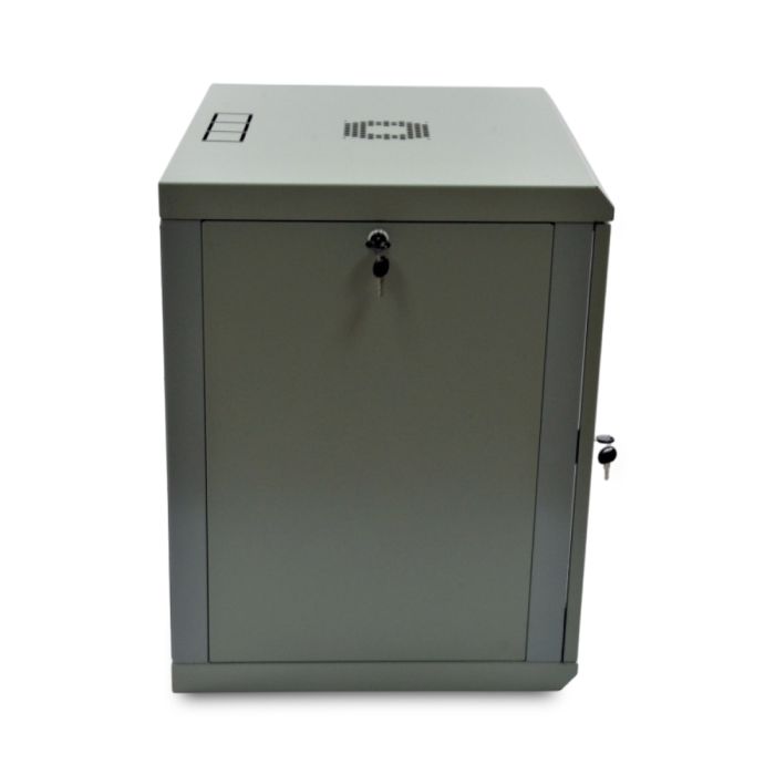 Шафа серверна SteelNet 12U 600 x 600 для мережевого обладнання (скло, сірий)