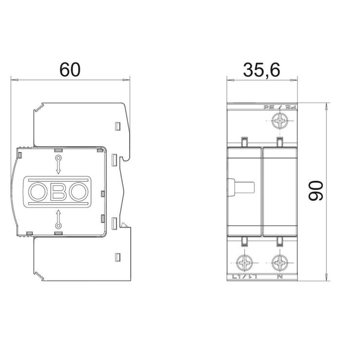 Обмежувач перенапруг OBO Bettermann Тип I+II V25-B+C 1+NPE (5094457)