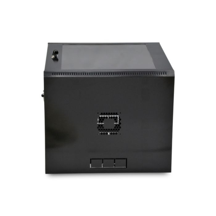 Шафа серверна SteelNet 12U 600 x 450 для мережевого обладнання (скло, чорний)