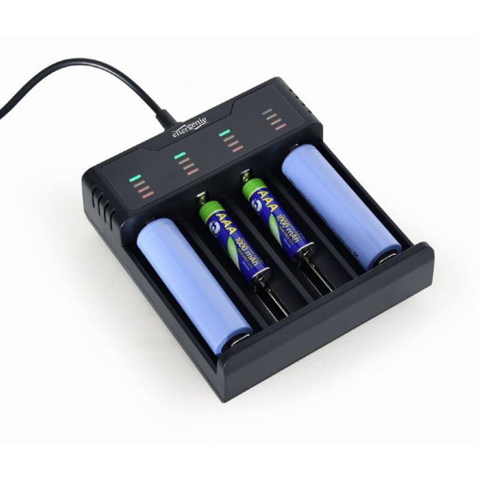 Зарядний пристрій EnerGenie BC-USB-02 для акумуляторів Ni-MH + Li-ion