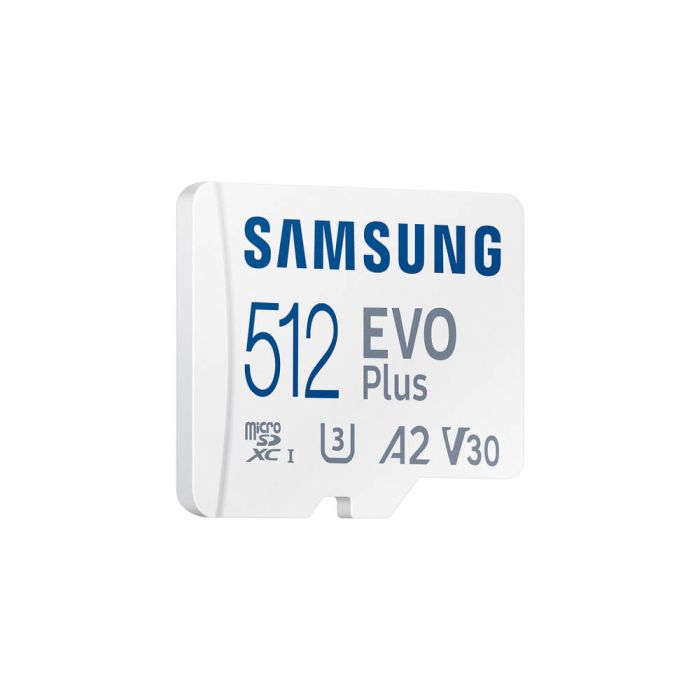 Карта пам'яті Samsung Evo Plus microSDXC 512GB UHS-I U3 V30 A2 + SD адаптер (MB-MC512SA/EU)