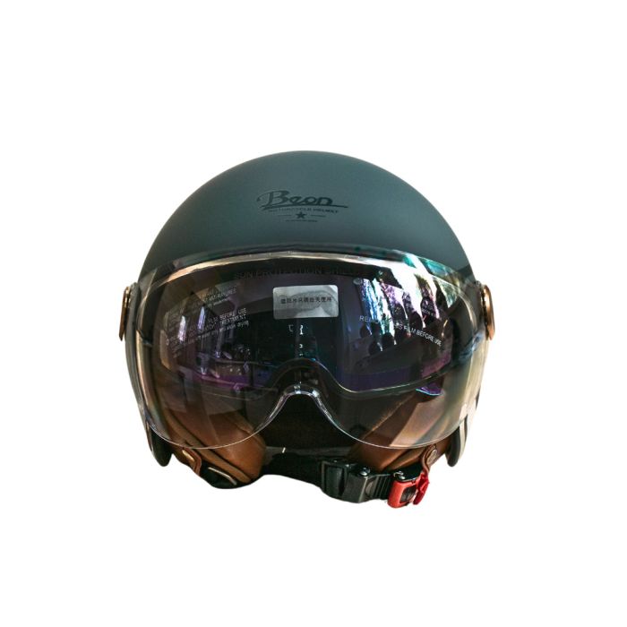 Мотошолом відкритий Beon B-120 26 MATT GREY (матовий сірий), розмір L