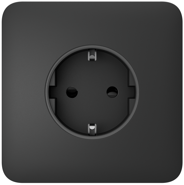 Передня панель для вбудованої розетки Ajax SoloCover (basic) Graphite