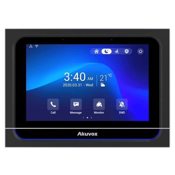 IP-відеодомофон з Wi-Fi 7" Akuvox X933W Black (розпродаж 675)