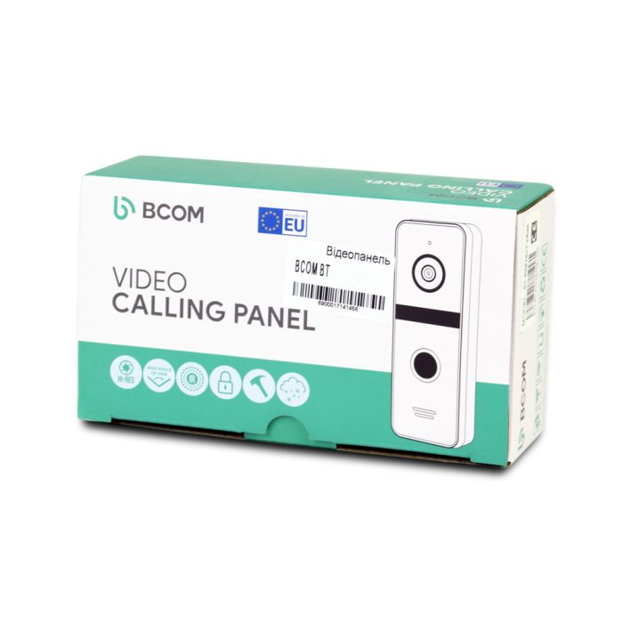Відеопанель BCOM BT-400FHD-AC White з вбудованою клавіатурою і зчитувачем Mifare