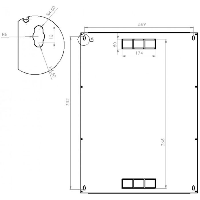 Шафа серверна CMS 18U 600 x 600 x 907 UA-MGSWL186G для мережевого обладнання