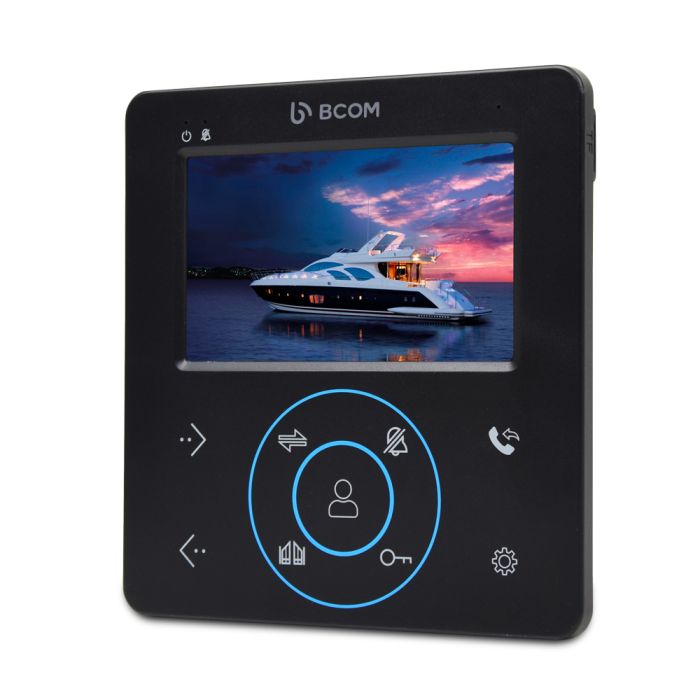 Комплект відеодомофону BCOM BD-480M Black Kit: відеодомофон 4" і відеопанель