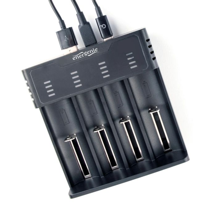 Зарядний пристрій EnerGenie BC-USB-02 для акумуляторів Ni-MH + Li-ion