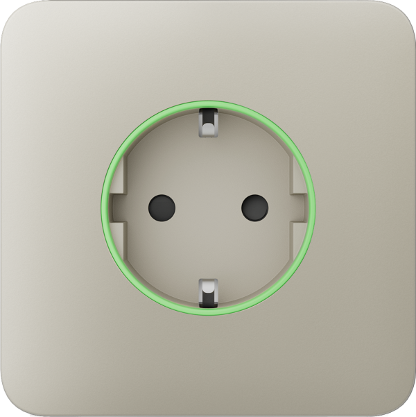 Передня панель для вбудованої розетки Ajax SoloCover (smart) Ivory