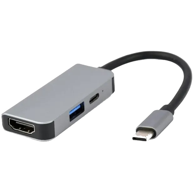 Cablexpert A-CM-COMBO3-02 USB-C 3-в-1 (USB/HDMI/PD) Док станція
