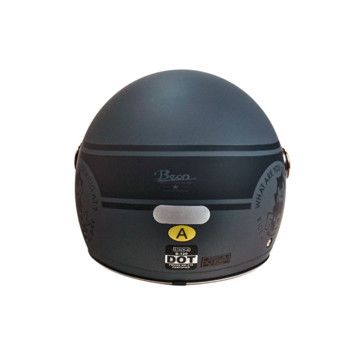 Мотошолом відкритий Beon B-120 26 MATT GREY (матовий сірий), розмір L