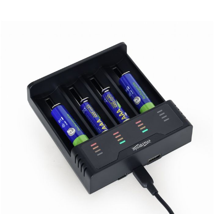 Зарядний пристрій EnerGenie BC-USB-02 для акумуляторів Ni-MH + Li-ion