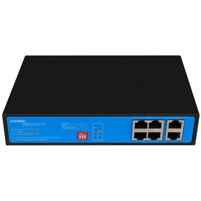 Некерований 6-портовий PoE-комутатор Ewind EW-S1906CF-AP з 4 портами PoE