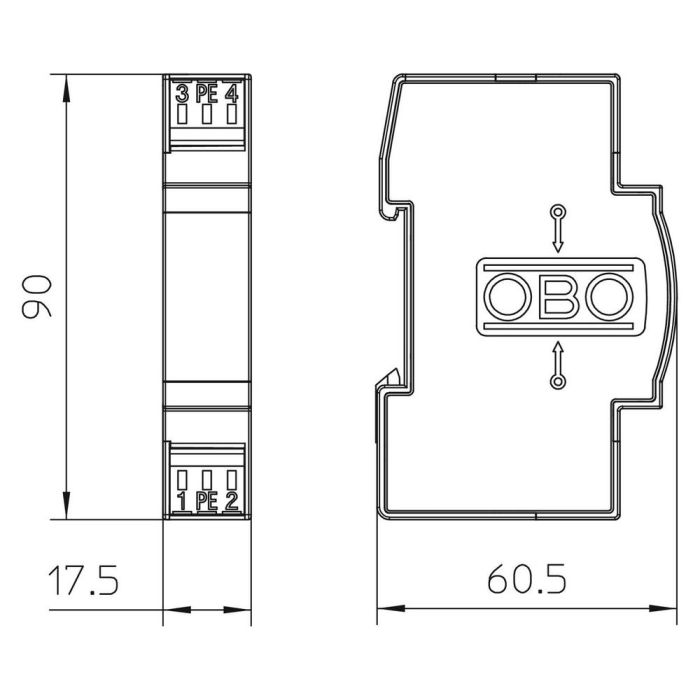 Грозозахист OBO Bettermann 24В, Тип FRD 24 HF (5098575)