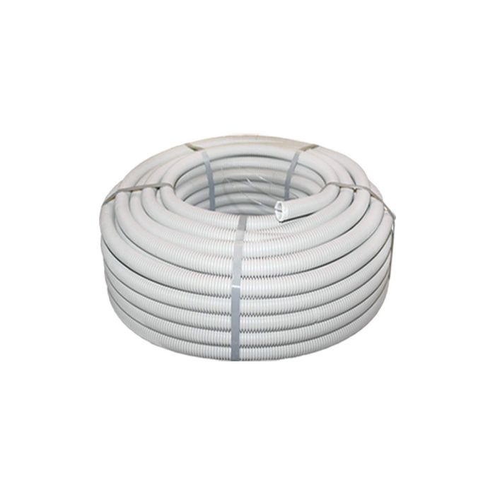 Комплект: гофротруба Light ДКС ПВХ D 32 (25 м) сіра + кліпси для гофри 32 мм (50 шт/уп) сіра