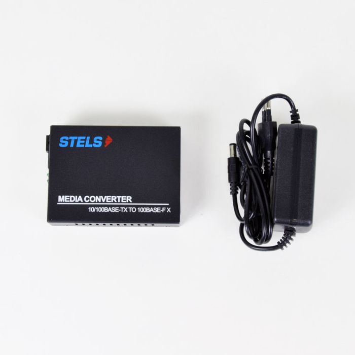 Медiаконвертер 100M 20км WDM SC, STELS-F110SB-20B-1550