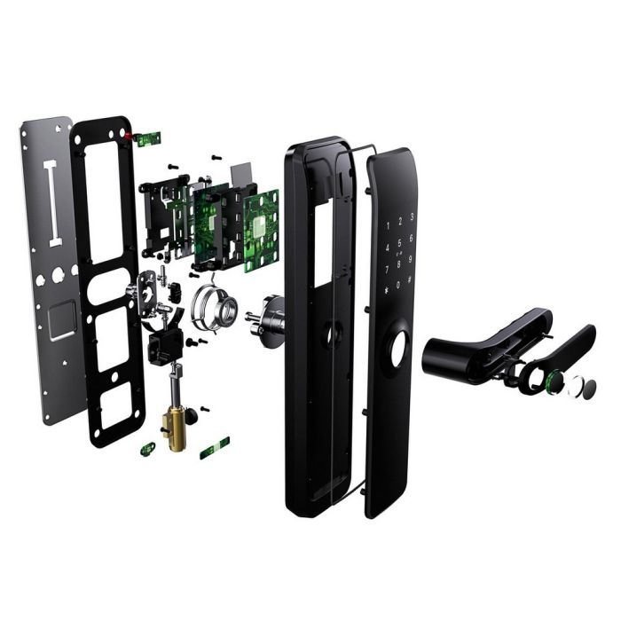 Розумний дверний біометричний замок SEVEN LOCK SL-7767BF black (без врізної частини)