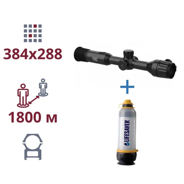 AGM Adder TS35-384 + LifeSaver Bottle Акція тепловізор та портативний очісник води
