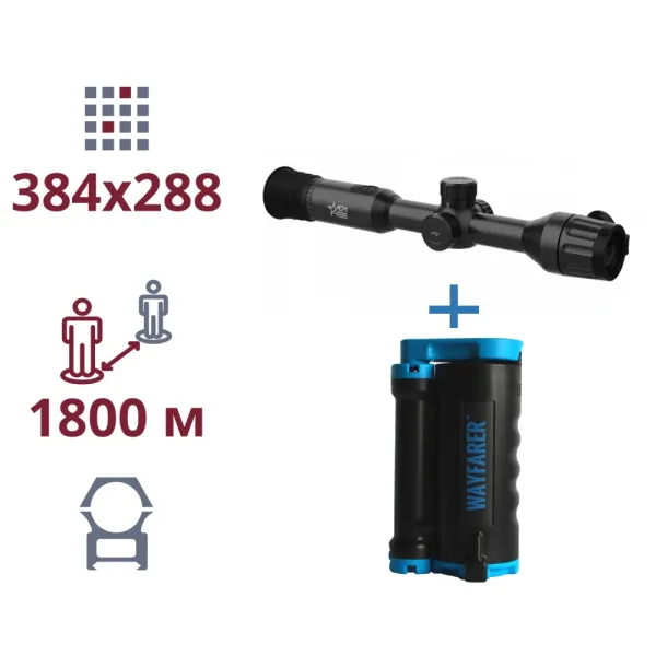 AGM Adder TS35-384 + LifeSaver Wayfarer Акція тепловізор та портативний очісник води