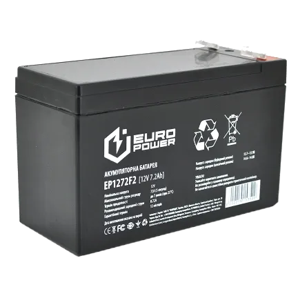 EUROPOWER EP12-7.2F2 12В 7 А•ч Акумуляторна батарея