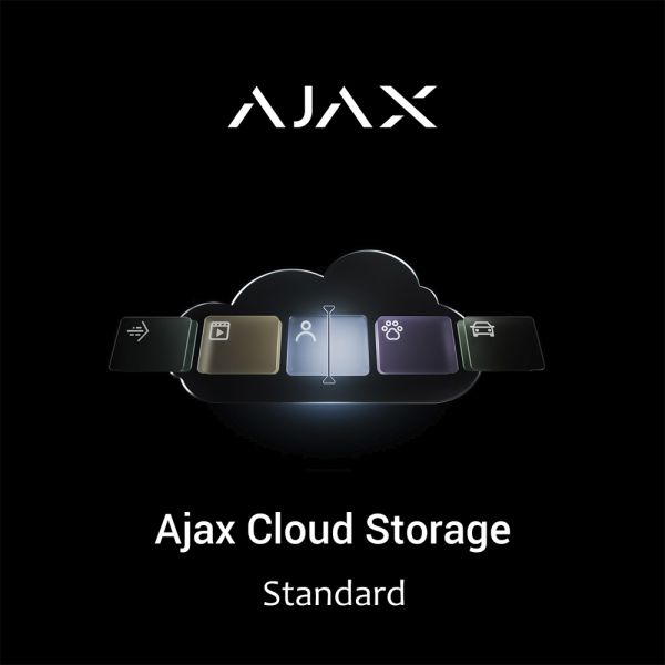 Ajax Cloud Storage Standard (1 камера, 1500 хвилин, 30 днів): захищене хмарне сховище для зберігання подій із пристроїв відеоспостереження Ajax