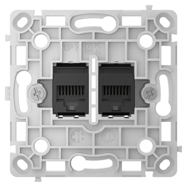 Ajax OutletCore (LAN) vertical black Механізм інтернет розетки