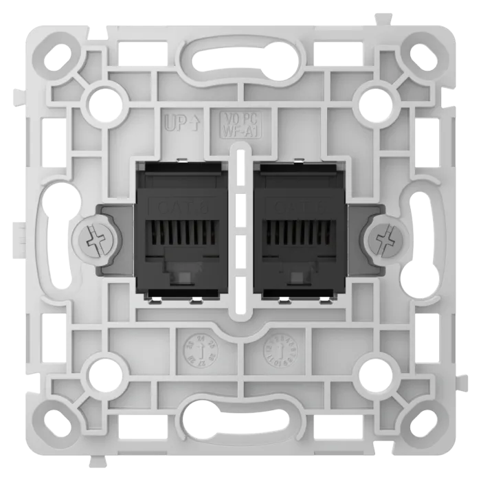 Ajax OutletCore (LAN) vertical black Механізм інтернет розетки