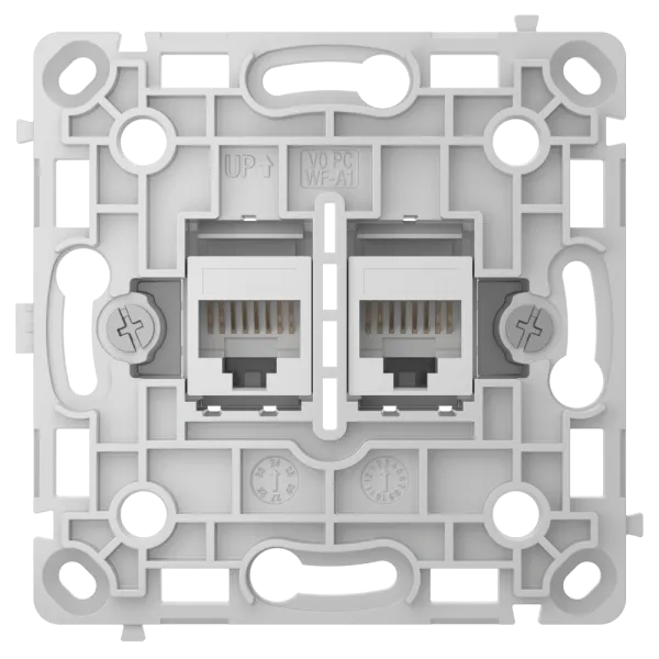 Ajax OutletCore (LAN) vertical white Механізм інтернет розетки