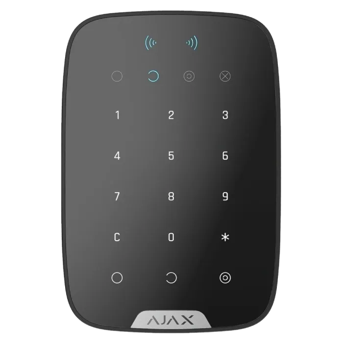 Ajax Keypad S Plus (8PD) black Бездротова клавіатура з підтримкою захищених карток і брелоків