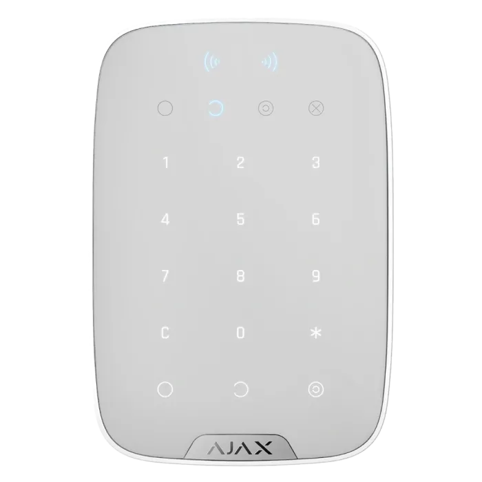 Ajax Keypad S Plus (8PD) white Бездротова клавіатура з підтримкою захищених карток і брелоків
