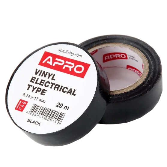 APRO 0.14х17 мм 20 м Iзоляцiйна стрiчка чорна 