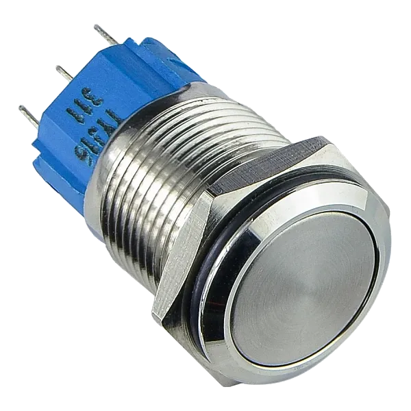 Аско TYJ 16-311 Кнопка металева пласка з фікс 1NO+1NC