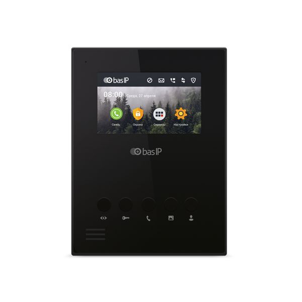 IP-відеодомофон 4.3" Bas-IP AU-04LAF Black з Wi-Fi