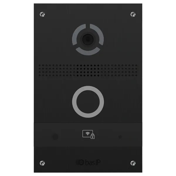 Bas-IP AV-08FB black IP панель виклику з розпізнаванням облич і зчитувачем UKEY