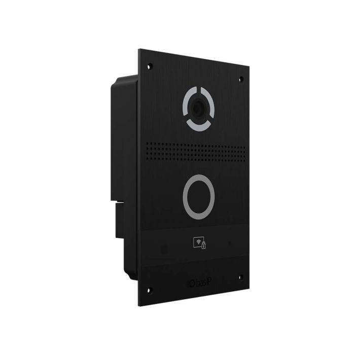 IP панель виклику Bas-IP AV-08FBL  black з розпізнаванням облич і зчитувачем UKEY