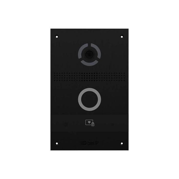 IP панель виклику Bas-IP AV-08FB black з розпізнаванням облич і зчитувачем UKEY