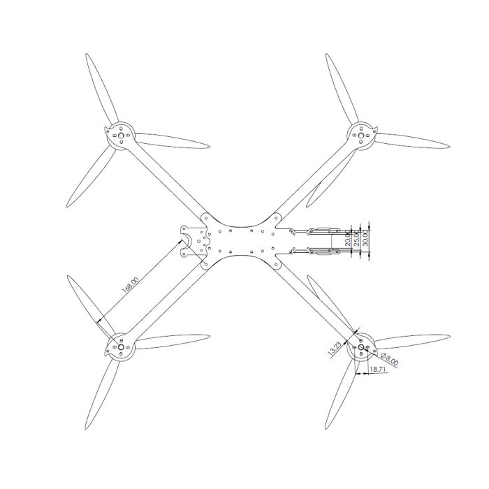 Карбонова рама для FPV-дрона Амага 10 дюймів, аналог рами iFlight Chimera CX10 ECO