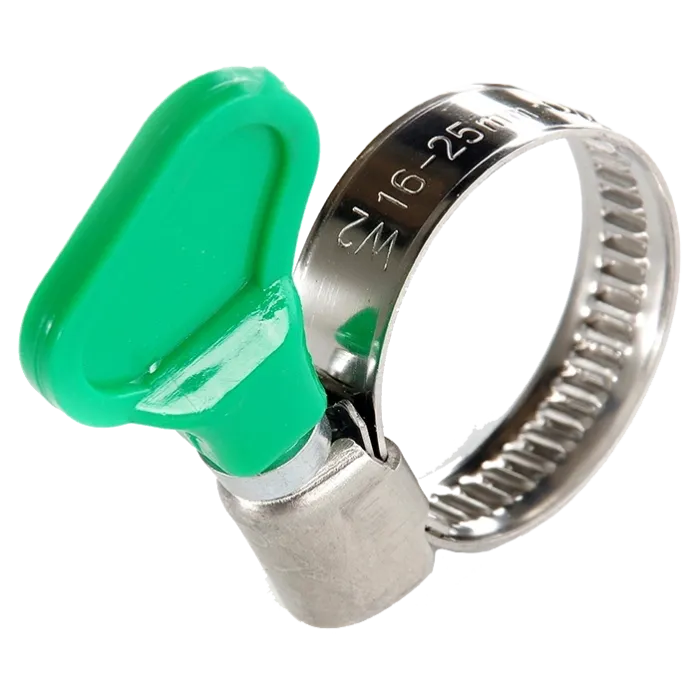 APRO W2 16-25мм (50шт) Хомут черв'ячний з метеликом нержавіючий