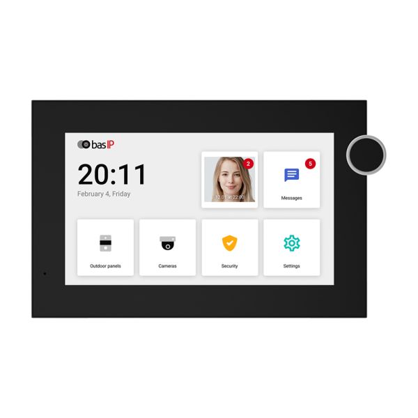 IP-відеодомофон Bas-IP AZ-07L Android 7" black з можливістю горизонтального та вертикального монтажу