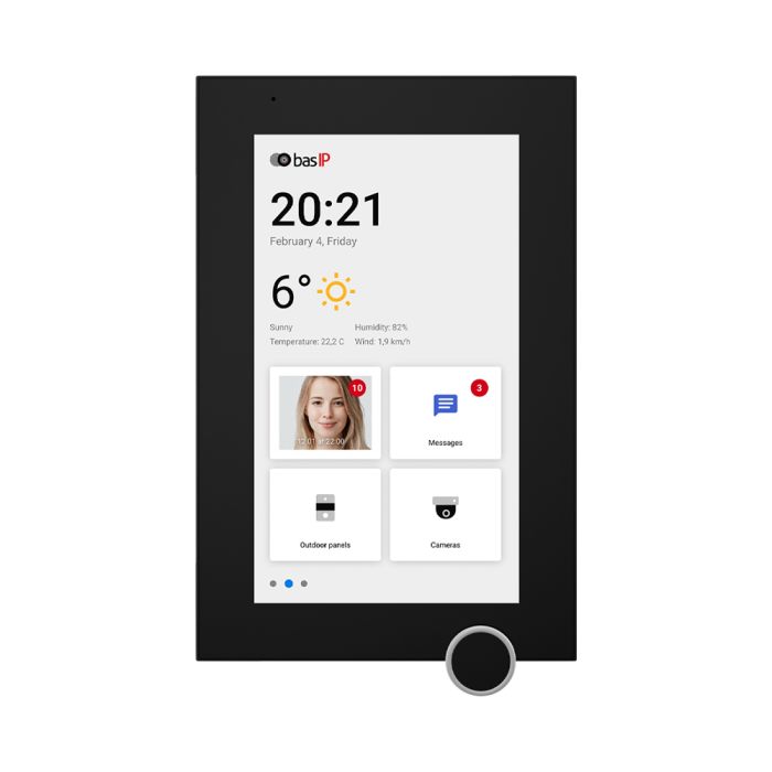 IP-відеодомофон Bas-IP AZ-07L Android 7" black з можливістю горизонтального та вертикального монтажу