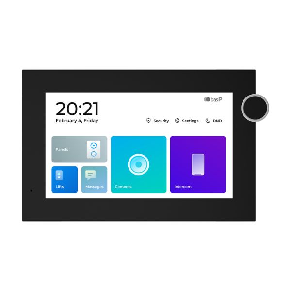IP-відеодомофон Bas-IP AZ-07LL Linux 7" black з можливістю горизонтального та вертикального монтажу