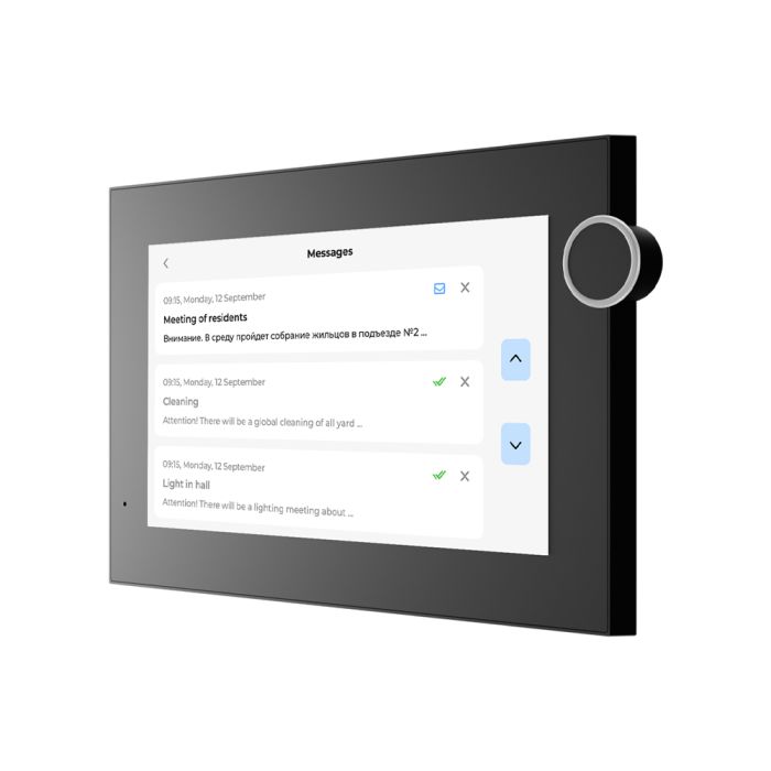 IP-відеодомофон Bas-IP AZ-07LL Linux 7" black з можливістю горизонтального та вертикального монтажу