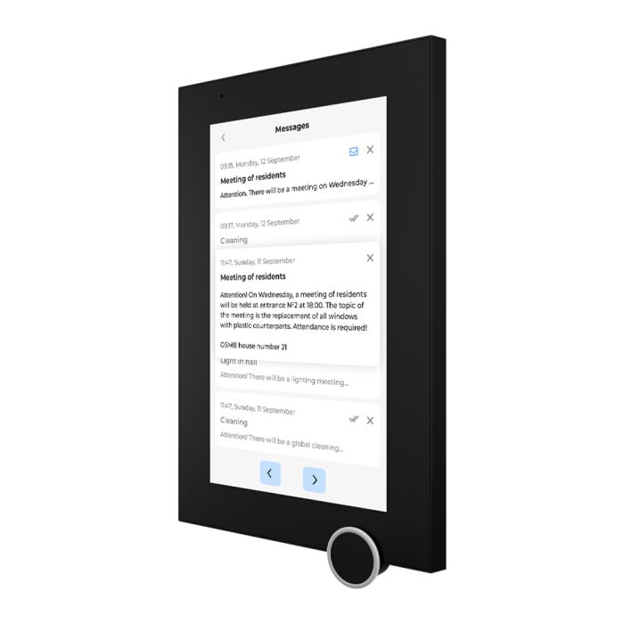IP-відеодомофон Bas-IP AZ-07LL Linux 7" black з можливістю горизонтального та вертикального монтажу